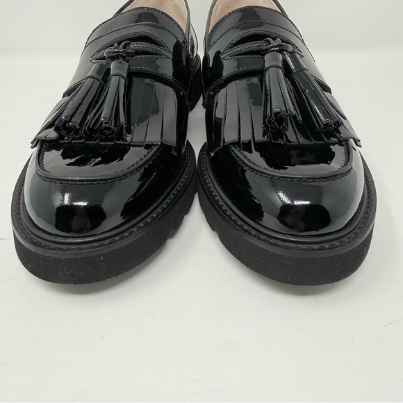 New Stuart Weitzman Mila Patent Tassel Loafer Black Sz 12 - Picture 10 of 16